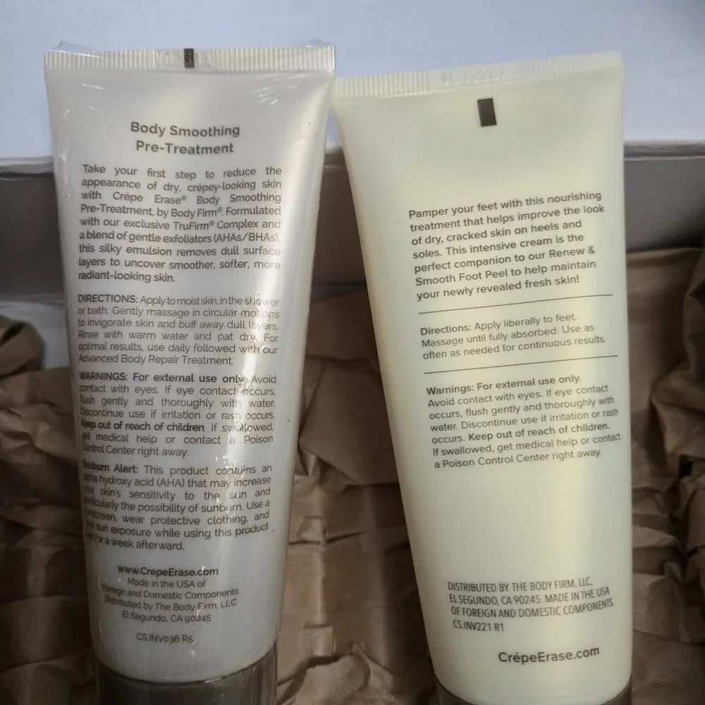 Crepe Erase Bundle Body Smoothing Pre-treatment Foot Repair Cream Trufirm